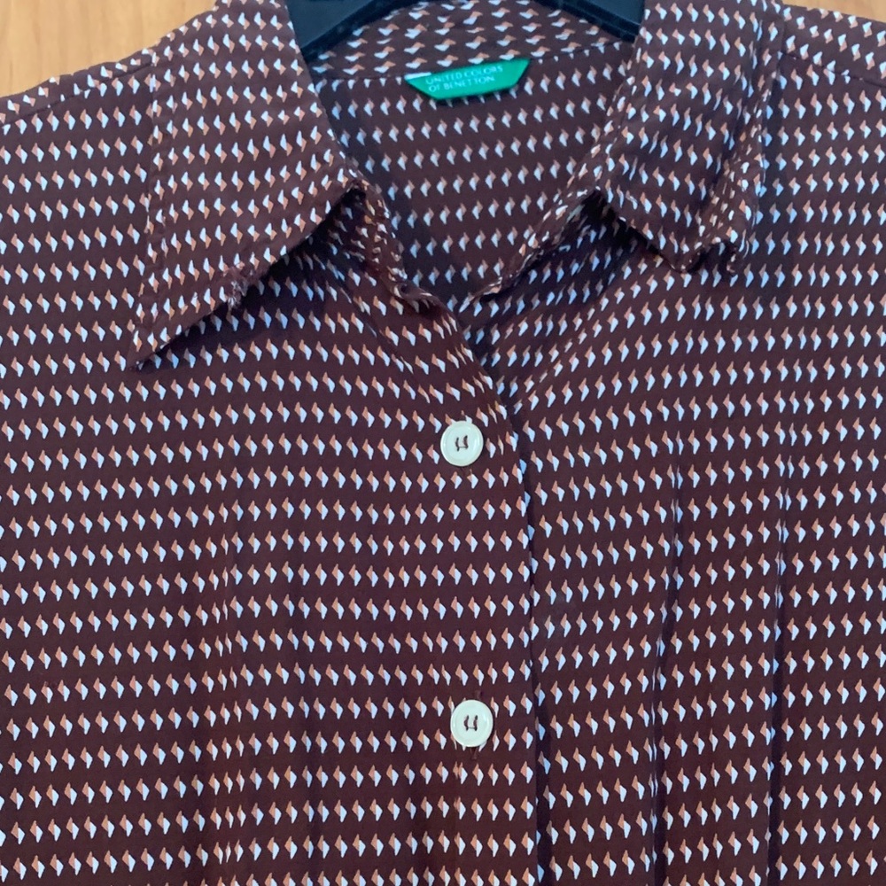 Vintage United Colors of Benetton Made in Italy Geometric Blouse